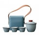 thumbnail image 1 of Juego de té portátil de viaje, tetera de cerámica, tazas de té, tetera de porcelana china de kung fu. Conjunto B, 1 of 9