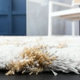thumbnail image 4 of SAFAVIEH Horizon Milica Abstract Shag Area Rug, Ivory/Gold, 6'7" x 6'7" Square, 4 of 8