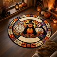 thumbnail image 3 of 24" Halloween Round Area Rug Soft Faux Cashmere Non-Slip Floor Mat for Bedroom Living Room Festive Home Decor, 3 of 3