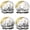 White Marble Gold, variant on Shower Caps,Black Marble Gold Line Pattern Waterproof Shower Cap for Women 4 Pieces,Double Reusable Hair Cover for Shower PEVA Elastic Stretch Hem