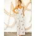thumbnail image 2 of Doublju Women's V-Neck Wide Leg Romper Jumpsuit (Plus Size Available), 2 of 3