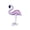 Rose purple, variant on Artistic Glass Flamingos Sculpture Collectible Animal Figurine for Home Office Desktop or Giving for Collectors