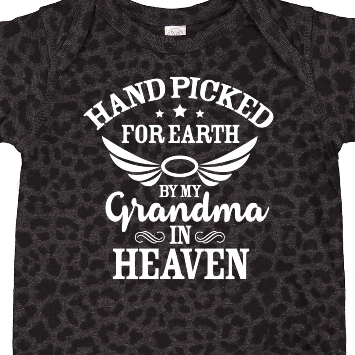 Inktastic Handpicked for Earth by My Grandma in Heaven Angel Wings Boys or Girls Baby Bodysuit