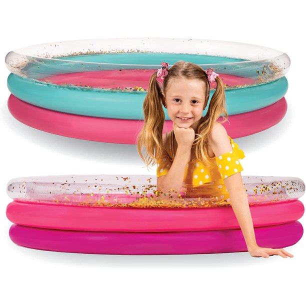 Sloosh 2 Pack Like Nastya Inflatable Kiddie Pool for Kids, 45" x 10