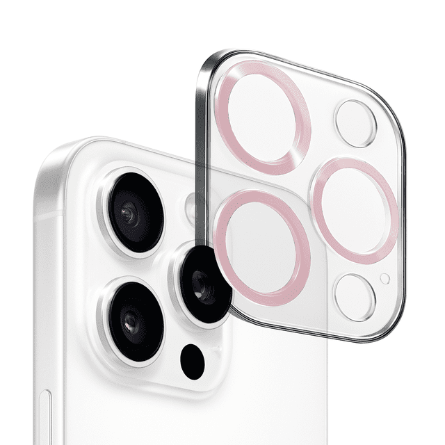 Mica de Cámara Cristal Deluxe 2mm para iPhone 14 Pro / 14 Pro Max – Protección Vidrio Templado Rosa, Alta Claridad y Ajuste Perfecto