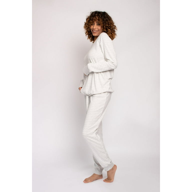 Organic Cotton Lounge Set in Grey Ecru