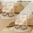 thumbnail image 4 of CloudRest Pro Oversized Nursery Rocking Chair with Ottoman, Cozy Accent Chair for Nursery/Bedroom/Living Room, Beige, 4 of 7