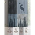 thumbnail image 5 of Vintage Miu Deer Sheer Curtains 108 inches Long 2 Panels Set Geometric Patchwork Plaid Abies Tiers Sheers Rod Pocket Small Window Short Curtains for Kitchen Cafe, Each 52" W x 108" L, 5 of 7