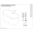 thumbnail image 6 of Kingston Brass VTDE512823C426 51-Inch Acrylic Oval Double Ended Freestanding Tub with Drain in Glossy White/Polished Nickel, 6 of 8