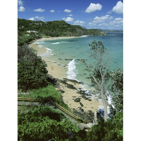 Byron Bay Surf - Watego and Beach, Surf Brake Between Byron Bay and Cape Byron, New South Wales (Nsw), Australia Print Wall Art By Robert Francis