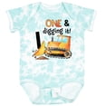thumbnail image 3 of Inktastic One and Digging It Bulldozer 1st Birthday Boys or Girls Baby Bodysuit, 3 of 5