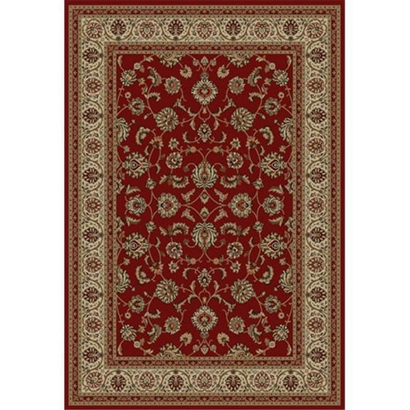 Barclay Sarouk 5 ft. 3 in. x 7 ft. 3 in. Rectangular Area Rug in Red