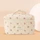 thumbnail image 4 of Bolsa para cosméticos de 2 uds., bolsa de maquillaje acolchada suave para mujer, bolsa de algodón para viajes al aire libre, 4 of 4