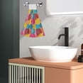 thumbnail image 5 of Kdxio Colorful Wool Balls Hand Towel with Loop Hanging Towel Absorbent Tie Towels for Kitchen Tea Bar Bathroom Decor, 5 of 7