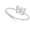thumbnail image 4 of CHOOSE YOUR COLOR Tiny Butterfly Nature Ring .925 Sterling Silver Band Jewelry Female Male Size 4, 4 of 4