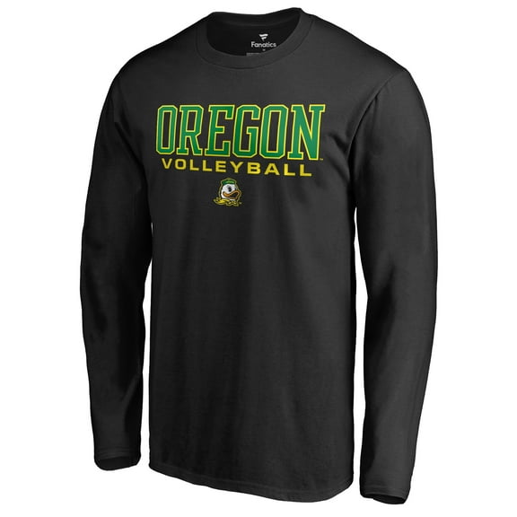 Men's Black Oregon Ducks Team Unity Volleyball Long Sleeve T-Shirt