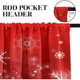 thumbnail image 5 of Christmas Snowflakes Kitchen Curtains Window Curtains and Valances Set 36 Inch, Red White Snow Winter Xmas Short Tier Curtain for Kitchen, Merry Christmas Small Kitchen Decor, 5 of 6