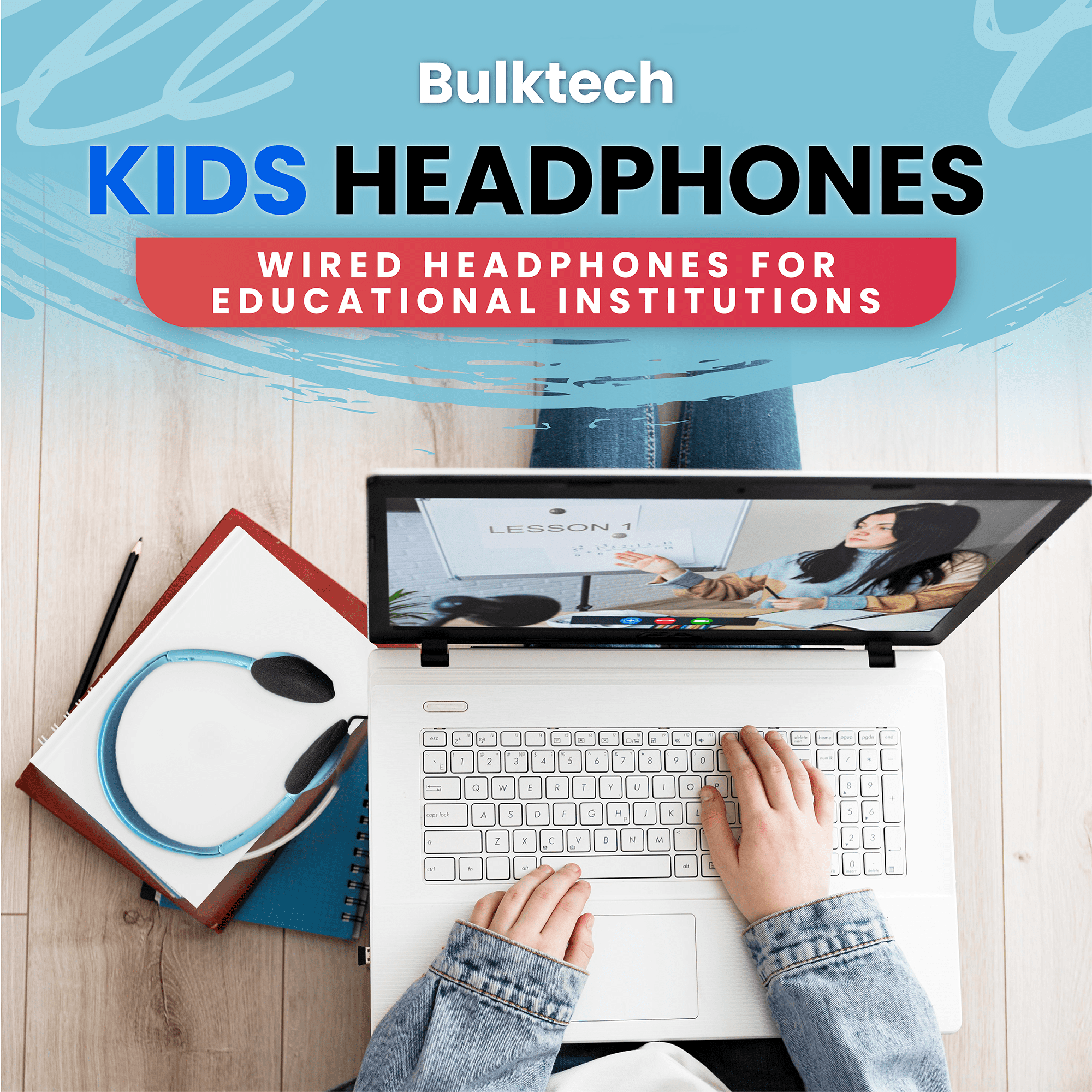 Bulktech Wired On-Ear Headphones with 2.5mm Connector, Bulk Wholesale, 10 Pack, Assorted Colors