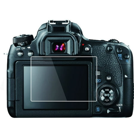 Canon Lcd Screen Protector (Foto&Tech 2 Sets Crystal Clear HD LCD Screen Protector for Canon EOS Rebel T7i, 800D, Kiss X9i, 77D, 9000D Camera LCD Monitor Bubble Free Multi-Layer Anti-Smudge Coating/Easy to)
