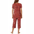 thumbnail image 6 of Tnhcen Women's Loose comfortable 2-Piece Summer Print Pajama Set Cozy Lightweight Short Sleeve Capri Pants with Pockets S-3XL, 6 of 6