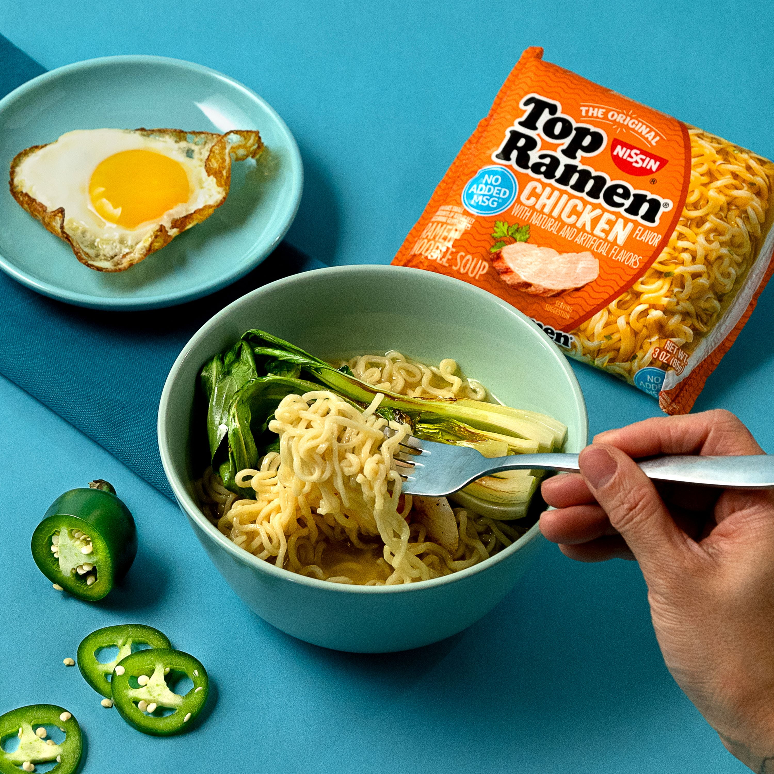 Top Ramen Original Instant Chicken Noodle Soup No Added MSG Cooks in 3 Minutes Walmart