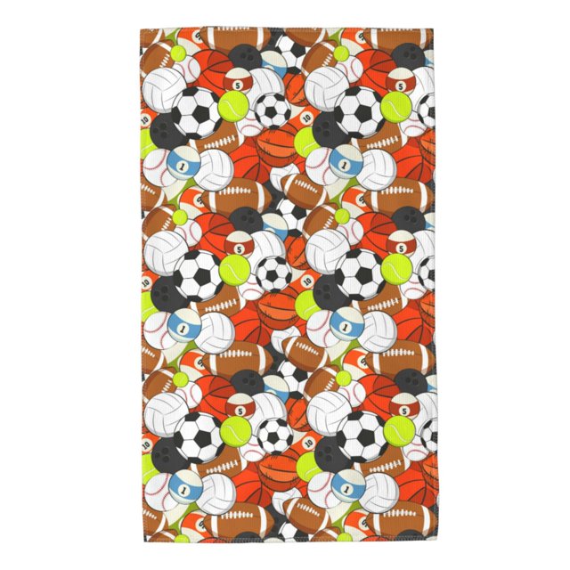 Balery Colorful Balls Toalla de Microfibra Premium con Estampado – 27.5x16 pulgadas, Alta Absorción, Suave y Aterciopelada, Secado Rápido