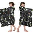 thumbnail image 4 of Halloween Skeleton Ghost Pattern Hooded Bath Towel，50"x30" for Ages 3 To 12 Kids, Quick Dry Lightweight Soft Microfiber Hood Beach Towel Cover Up for Kids, 4 of 7