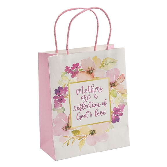 Medium Religious Mother’s Day Flower Gift Bags – 12 Pieces