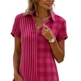 thumbnail image 4 of Women's Dresses Plus Size Lounge Printed Long Sleeve Round Neck Loose Short Nightgown, 4 of 5