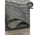 thumbnail image 4 of FH Home Flat Woven Outdoor Rug - Waterproof, Easy to Clean, Stain Resistant - Premium Polypropylene Yarn - Boho Moroccan - Large Patio, Deck, Sunroom - Ariana - Charcoal - 5ft 2in x 7ft 6in, 4 of 7