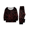 thumbnail image 2 of Family Halloween Matching PJs Pajamas Set, Spooky Pumpkin Ghost Long Sleeve Loungewear Sleepwear Outfits for Holiday Celebration, 2 of 6