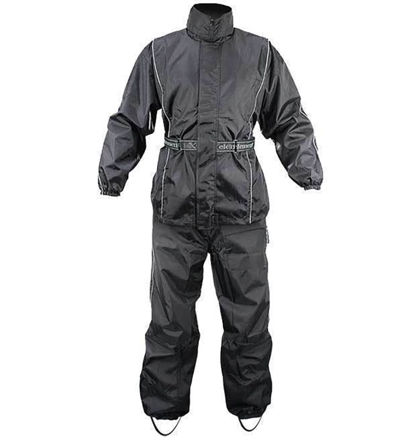 Xelement RN4760 Men's Black 2-Piece Motorcycle Rain Suit with Boot ...