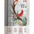 thumbnail image 6 of Christmas Cardinal Sheer Curtains 63 Inch Length 2 Panels Set, Winter Xmas Farmhouse Holly Wood Grain Voile Window Treatment Curtains Sheers Drapes for Bedroom/Living Room/Kitchen 52x"63"x2, 6 of 7