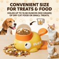thumbnail image 6 of Duck Shape Interactive Cat Treat Toy Puzzle Feeder, 3-Lid Treat Dispenser, Boredom Buster Slow Feeder for Kibble & Treats, 10.58oz 300g (White) (K), 6 of 6