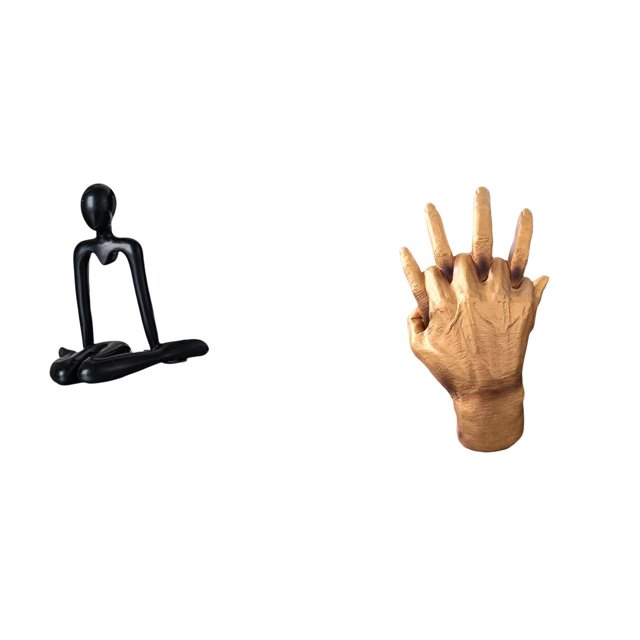 Figura de pensador, escultura de mano, estatua abstracta, adorno minimalista, material de resina, adecuada para estanterías, oficina, decoración del h