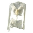 thumbnail image 2 of Traje de baño de mujer con cuello en V y larga, conjunto de bikini para viajes, vacaciones de en, 2 of 8