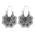 thumbnail image 2 of 5xPendientes Gitanos Pendientes Colgantes De Gota Tallados Tribales Huecos De Metal Plata 5 piezas, 2 of 8