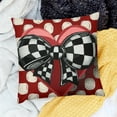 thumbnail image 2 of Autua Valentine's Day Ornaments - Throw Pillowcase, Valentine's Day Pillowcase with Red Buffalo Plaid Heart Heart 22x22in, 2 of 5