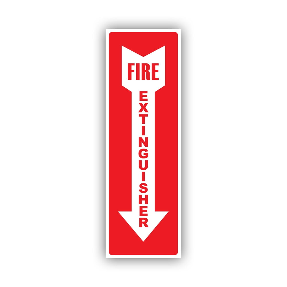 Fire Extinguisher Sticker Decal Self Adhesive Vinyl Weatherproof