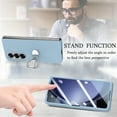 thumbnail image 4 of Allytechgroup for Samsung Galaxy Z Fold 7 Case with Ring Holder Stand & Screen Protector, Morandi Colored Case Shockproof Bumper Slim Cover for Samsung Galaxy Z Fold 7 Women Men, Skyblue, 4 of 9