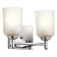 thumbnail image 2 of 45573OZ Kichler Lighting Shailene - 2 Light Bath Vanity Approved for Damp Locations - with Transitional inspirations - 8.25 inches tall by 12.5 inches, 2 of 7