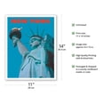 thumbnail image 2 of New York - Statue of Liberty - Vintage Travel Poster c.1960s - Fine Art Matte Paper Print (Unframed) 11x14in, 2 of 4