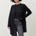 thumbnail image 1 of Suéter de lana con parte superior abierta, suéter elegante de color sólido, top de punto de moda para mujer, 1 of 5