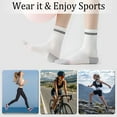 thumbnail image 3 of YOMYM 6 Pairs Women Hiking Athletic Crew Socks Running Moisture Sports Socks for Women, 3 of 10
