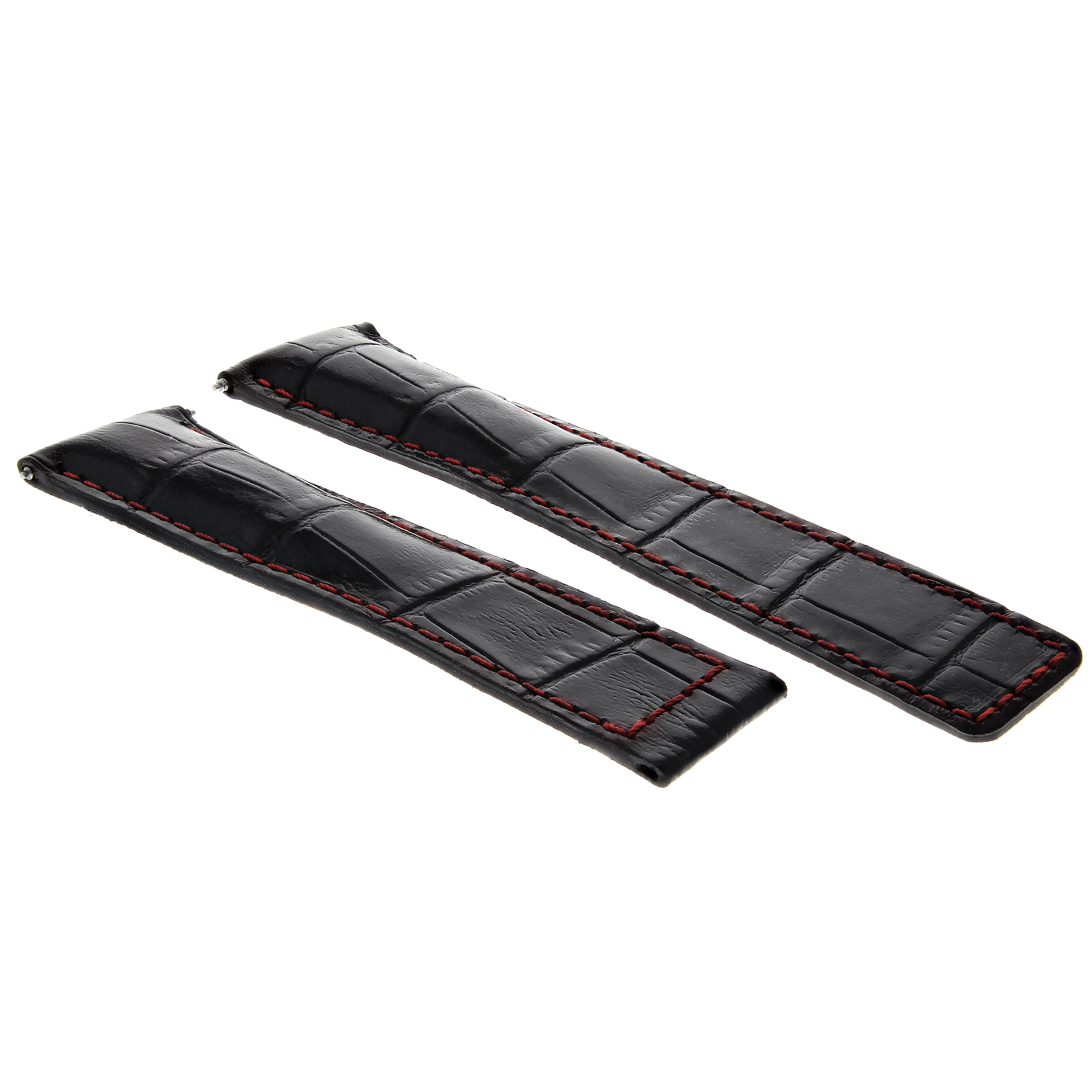 20MM LEATHER BAND STRAP FOR TAG HEUER PROFESSIONAL 2002 WK-1 CLASP BLACK RED 