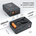 thumbnail image 2 of Zgcine V50 V Batería Terpasang Kunci V Batería Isi Ulang 3400mah Power Bank Pd Pengisian Cepat Para Cámara DSLR, 2 of 5