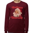 thumbnail image 2 of Believe in Yourself Santa Long Sleeve Shirt Unisex 2X-Large Maroon, 2 of 5