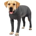 thumbnail image 5 of Camisas calmantes alternativas para perros de cobertura completa, cuello redondo, ansiedad canina femenina y masculina para rehabilitación quirúrgica de mascotas - gris, 5 of 5