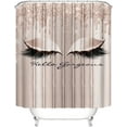 thumbnail image 3 of 4 Pcs Pink Fashion Shower Curtain Sets with Rugs Flower Bathroom Decor Set with Shower Curtain and Rugs and Accessories Modern Perfume Bottle Floral Bathroom Curtain with 12 Hooks, 3 of 7