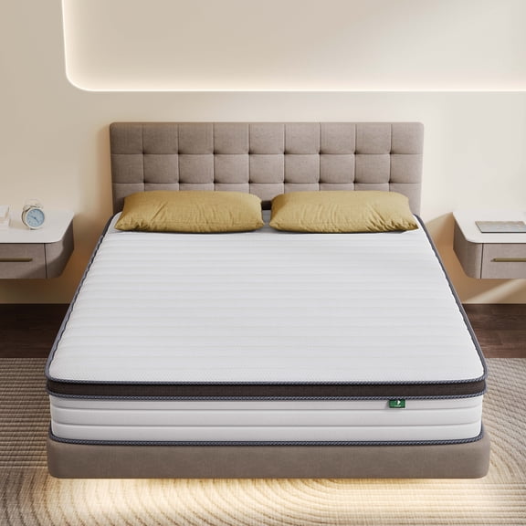 Z-HOM 10" Full Size Mattress in a Box, Pocket Spring Hybrid Mattress, Medium Soft Comfort
